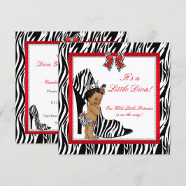 Convites Diva Princesa Zebra Menina Churrasco Étnico