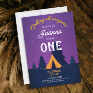 Convites Diversão Acampamento Aventura ao Ar Livre Tenda Fl