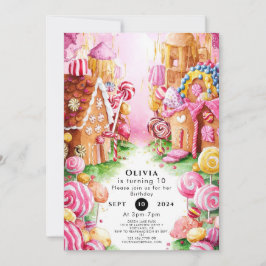 Convites Diversão Boho Candyland Birthday
