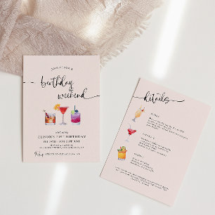 Convites Diversão Coquetéis Aniversário Fim de Semana Itine