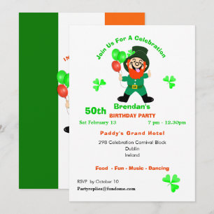 Convites Diversão da Festa de aniversário irlandesa Lepre