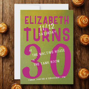 Convites Diversão de aniversário de 30 anos