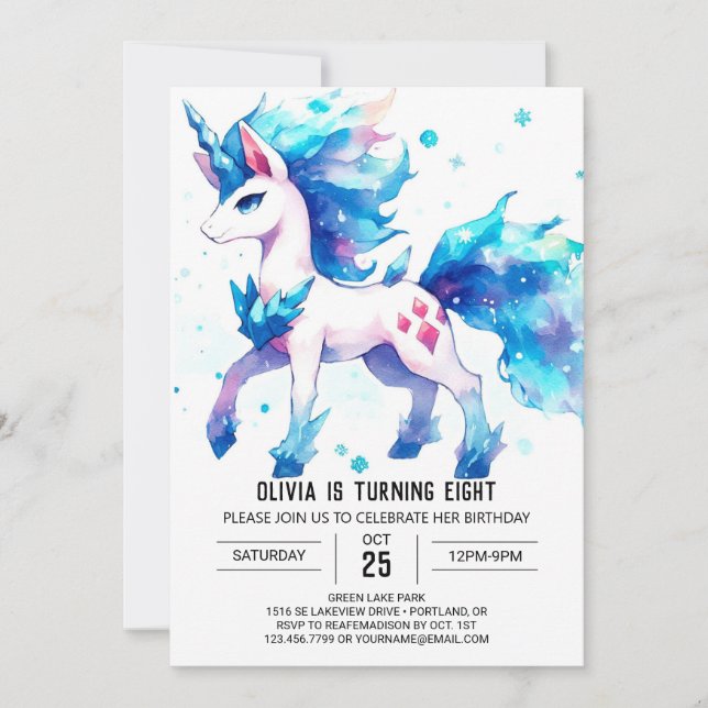 Convites Diversão de Aniversário de Cavalo Online (Frente)