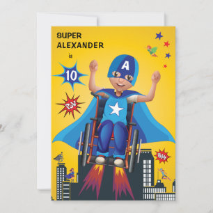 Convites Diversão de Aniversário Desativado Cadeira de Ro