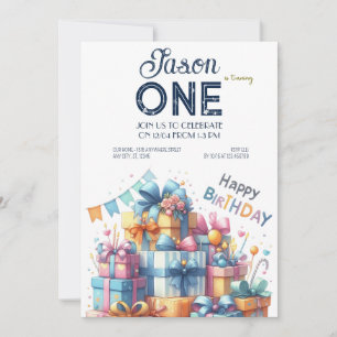 Convites Diversão de Bebê Primeiro Aniversário