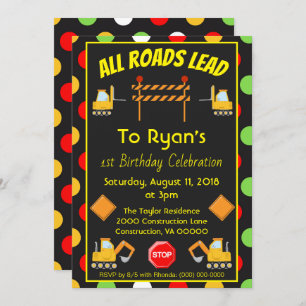 Convites Diversão de Festa de aniversário de Caminhão de Co