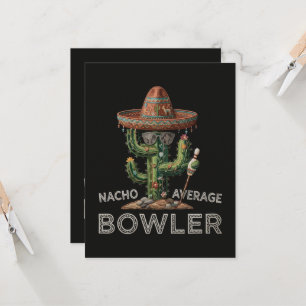 Convites Diversão de Jogador de Boliche Não Médio