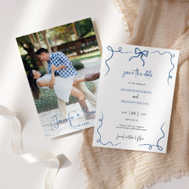 Convites Diversão Desenhada à Mão Francês Salvar Data Foto