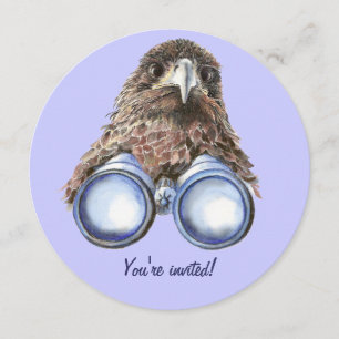 Convites Diversão do Hawk Bird a ver o Birthday Invite