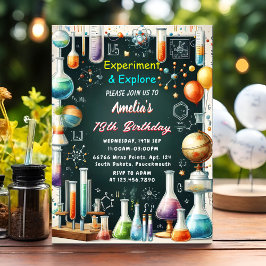 Convites Diversão do Lab Kids Geek Mad Science 9º aniversár
