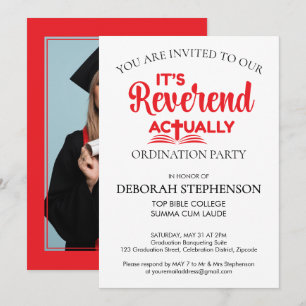 Convites Diversão É REALMENTE REVERENDO Festa de Ordenação