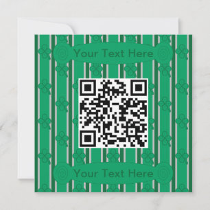 Convites Diversão e Rico 4 Código QR de Fecho Folha