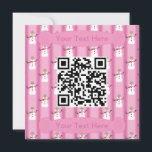 Convites Diversão e Rico Rosa Snowman Detetive QR Code<br><div class="desc">Diversão e Rico: Ícones divertidos em um fundo de listras para um efeito mais formal. Promova seu escritório, negócios e produtos, evento comunitário, reunião de igreja ou até mesmo uma família se reúna. O código QR facilita o link para o seu site para obter informações e detalhes. Os RSVPs são...</div>