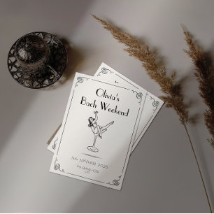 Convites Diversão e Whimsy retrais Bachelorette única