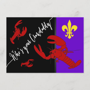 Convites Diversão Fleur De Lis Crawfish Boil
