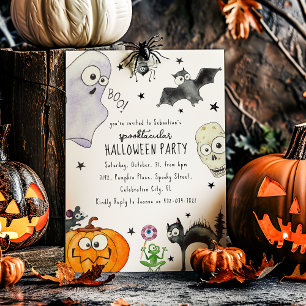Convites Diversão Infantil de Halloween Adorável