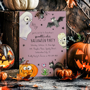 Convites Diversão Infantil de Halloween Adorável