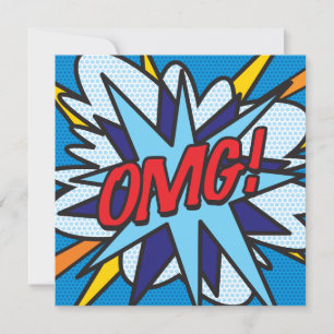 Convites Diversão Moderna - Livro em quadrinhos coloridos O