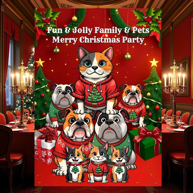 Convites Diversão no Natal Festa Suéteres Feios Cachorros G (Criador carregado)