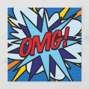 Convites Diversão Revista em Quadrinhos OMG