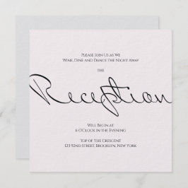 Convites Diversão tipográfica mínima, mas casamento formal