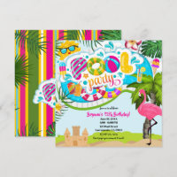 Diversão Tropical de Verão Festa na Piscina Nataçã
