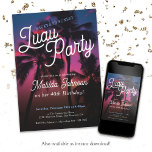 Convites Diversão Tropical Sunset Partido aniversário de 40<br><div class="desc">Divertido Convite de festas de aniversário de 40 anos do Partido Luau Tropical Sunset. Transporte-se para uma noite de elegância tropical com o nosso design de convite de aniversário. Contra um pano de fundo moderno, este convite clássico captura a essência de um pôr do sol respirador sobre um paraíso tropical,...</div>