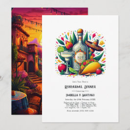 Convites Divertido Fiesta "Taco de Vamos sobre um Janto de 