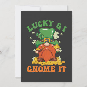 Convites Divertido São Patrício Sortudo E Eu Gnome Isso Irl