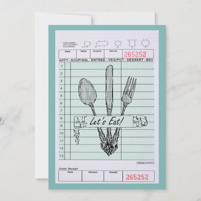 Convites Divertimento e partido de comensal Funky (Frente)