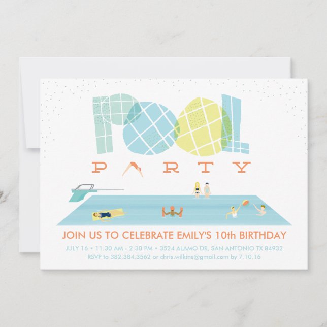 Convites Dividir Piscina (Frente)