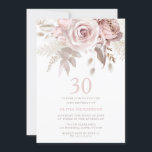 Convites Divine Blush Pink Roses aniversário de 30 anos<br><div class="desc">Convite de festas de aniversário de 30 anos de Rosas Rosa-Blush Divinas Disponível como aniversário de 30 anos de Chamadas Digitais Ver coleção correspondente em Niche e Nest Store</div>