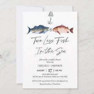 Convites Divirta-Se Com Menos Dois Peixes No Chá De Casais 