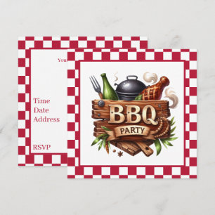 Convites Divirta-se com qualquer CHURRASCO
