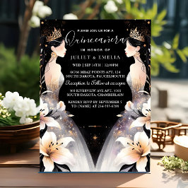 Convites Divirta-se Joy Lily Twin Dupla Quinceanera Conjunt