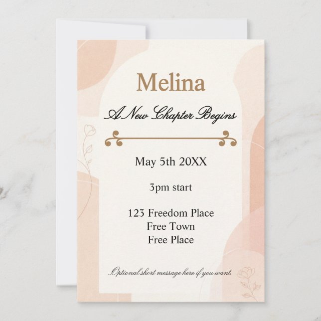 Convites Divorce Party New Chapter Celebration (Frente)