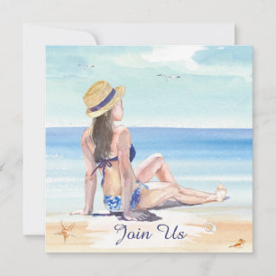 Convites *~* DIY Praia Tropical AR29 Genérico QUALQUER EVEN