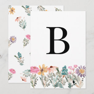 Convites DIY Wildflower Event - Letra Number Banner/Bunting
