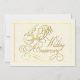 Convites do 50º aniversário do Elegante - barato