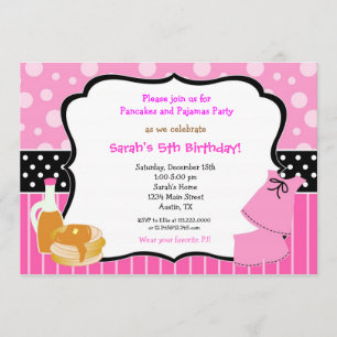 Convites do aniversário das panquecas e dos