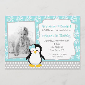 Convites do aniversário de ONEderland do inverno