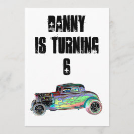 Convites do aniversário do hot rod