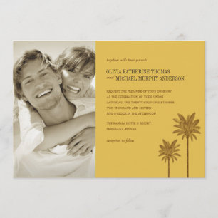 Convites do casamento da foto da praia