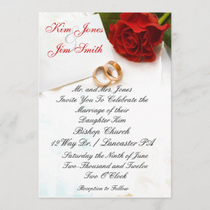 convites do casamento da rosa vermelha