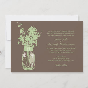 Convites do casamento das flores selvagens & do