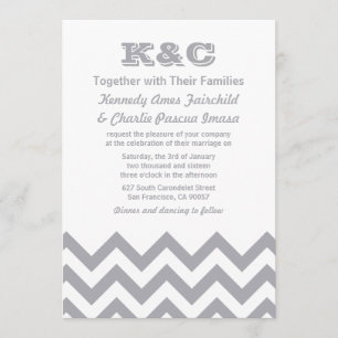Convites do casamento de Chevron