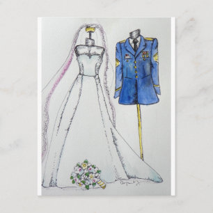 Convites do casamento do exército