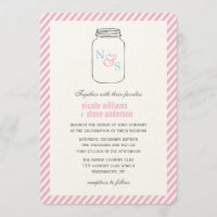 Convites do casamento do monograma do frasco de