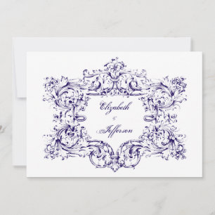 Convites do casamento do quadro do vintage do