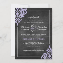 Convites do casamento tema damasco do quadro e do